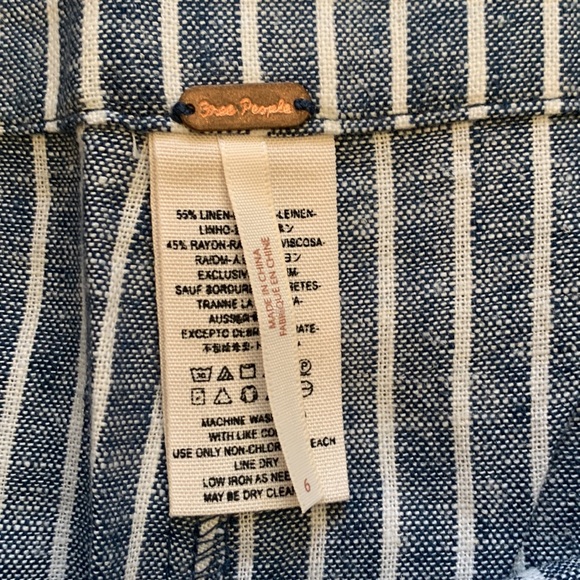Free People Elliot Striped Linen Blend Pants - Picture 8 of 13
